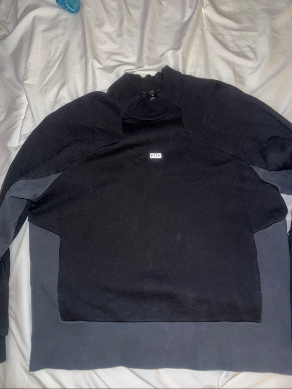 Kith Men's Black & Charcoal Crewneck Mock Sweater Adidas Terrex